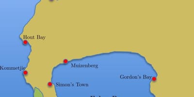 Mapa ng simon ' s town South Africa