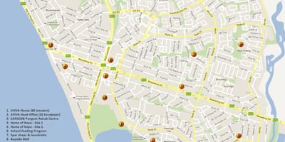 Mapa ng view ng talahanayan sa Cape Town
