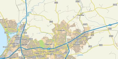 Mapa ng uitzicht durbanville