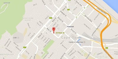 Mapa ng wale kalye Cape Town